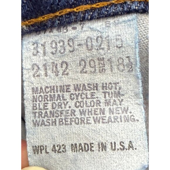 Vintage 1970s/1980s Women’s Levi’s Jeans, White Patch, 29"x29", High Rise Dark D - Picture 7 of 9